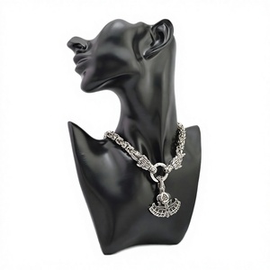 Collana con Ciondolo a Forma di Martello di Thor in Stile Vichingo Nordico, Catena in Acciaio Inox con Drago, per Uomo, Matrimonio, Charm <span class=keywords><strong>Pirata</strong></span>, Biker, Teschio - Product Image 1