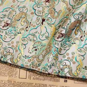 Nouvelle mode chine dragon motif imitation chanson brocart jacquard fil teint tissu pour vêtements - Product Image 4
