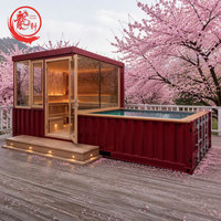 Piscina Modular Integrada con Función de Sauna y Hidroterapia Longxuan, Contenedor Modificado de Fibra de Vidrio