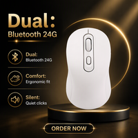 Souris sans fil Bluetooth 5.0 rechargeable pour bureau et voyage, multi-appareils, silencieuse et fine, pour ordinateur portable, tablette et PC