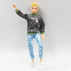 Vêtements de poupée pour homme de 30 <span class=keywords><strong>cm</strong></span>, 6 points, mode, sacs de sport décontractés pour hommes, variété d'options - Product Image 4