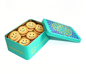 Caja de Metal Personalizada con Impresión para Baklava, Envase Rectangular de Metal para Galletas de Chocolate, en Oferta - Product Image 1