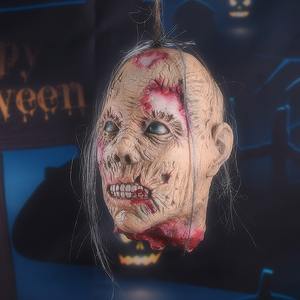 Fête d'Halloween Horreur <span class=keywords><strong>Zombie</strong></span> Latex - Bloody Rot Face Cosplay pour Terror Party Scary <span class=keywords><strong>Monster</strong></span> Face Cover Custom Design - Product Image 2