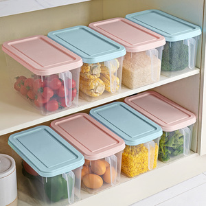 Refrigerator Storage Box With Lid Rectangle L Size Plastic Lid For Fruit Vegetable Kitchen Organization - Product Image 2