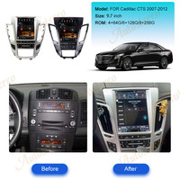 Para Cadillac CTS 2007-2012 navegación GPS Android 13 pantalla táctil Tesla reproductor Multimedia estéreo inalámbrico Carplay Unidad Principal