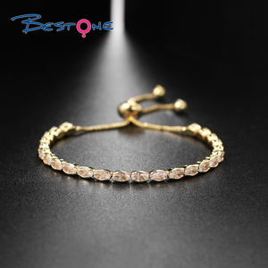 Luxury 18K Gold Plated Geometric <b>Crystal</b> <b>Bracelet</b> Personality Sparkling Cubic Zircon Tennis Chain Bangle <b>Bracelet</b> - Product Image 6