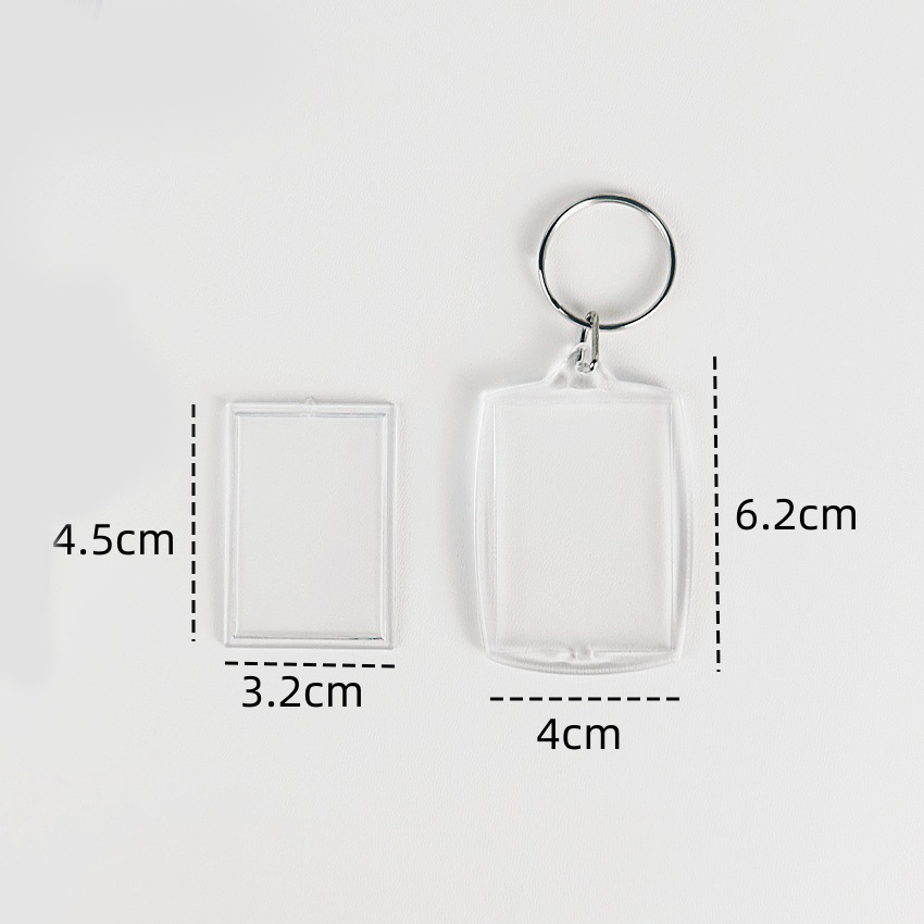 Porte-clés transparent incurvé