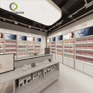 Escaparate de exhibición de cosméticos de salón profesional de pie con cerradura para productos para el cuidado de la piel Escaparate de exhibición de cosméticos - Product Image 3