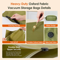 Sacs de rangement sous vide robustes pour voyage avec pompe électrique, ensemble de compression pour bagages, valises et déménagement