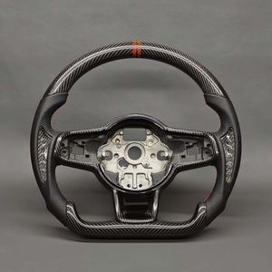 Volant de voiture pour Volkswagen VW <span class=keywords><strong>Golf</strong></span> 7 R Golf7 Mk7 <span class=keywords><strong>gti</strong></span> 7r Volants LED Volant en fibre de carbone - Product Image 2