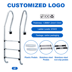 Échelle <span class=keywords><strong>de</strong></span> <span class=keywords><strong>piscine</strong></span> pré-assemblée Water Faery en acier inoxydable 304/316, robuste, résistante à la corrosion, marches antidérapantes, main courante <span class=keywords><strong>de</strong></span> sécurité - Product Image 6