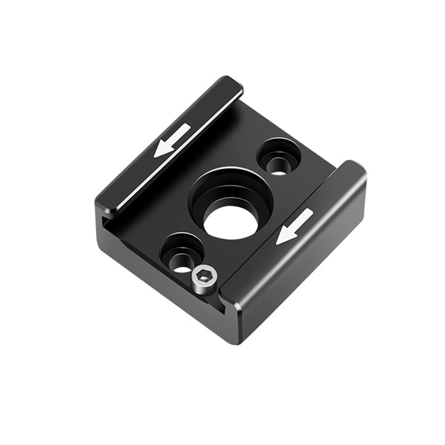 1/4" Screw Cold Shoe Mount Adapter Base, Video Camera Rig Expansion Bracket for LED Monitor Flash Light Camera Accessories