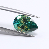 Prix usine Fancy Cut Synthétique Moissanite 1CT 2CT 3CT Poire Coupe Vert Moissanite Pierres Avec Certificat CRA