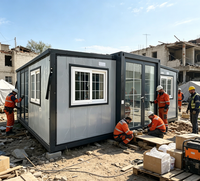 Maison portable de 20 pieds et 40 pieds, projet de maison conteneur de luxe préfabriquée extensible de 40 pieds avec chambre et cuisine