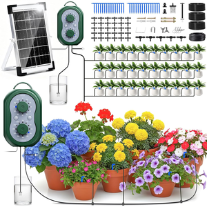Smart Solar Irrigation System Automatic Watering <b>Timer</b> Kit 30 Potted Plants 35 Meter Hose Garden Balcony <b>Outdoor</b> - Product Image 1