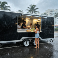 Foodtruck mobile entièrement équipé de 16 pieds pour la vente de snacks, hot-dogs, hamburgers, pizzas, churros, BBQ, avec service de mise en plan personnalisé, pour les marchés américains et européens.