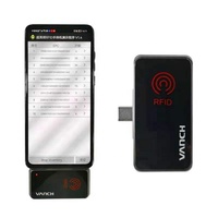 Lecteur RFID portable UHF Vanch VH-P12 pour téléphone portable Android 11, smartphone, USB, lecteur RFID de poche le plus petit, ABS, ISO18000-6C