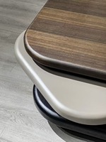Rotation 3 couches MDF placage en bois design litaian haut de gamme salon minimaliste table à thé inférieure loft appartement table basse