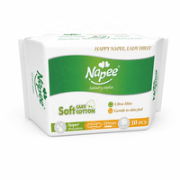 Serviettes hygiéniques Napee ultra-fines, respirantes, en coton, avec ailettes, pour usage diurne, jetables, OEM, marque privée, vente en gros