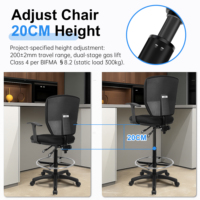 Chaise de dessin ergonomique certifiée par BSCI en usine avec siège en forme de W chaise de bureau tabouret de caissier avec repose-pieds anneau Silla De Cajero