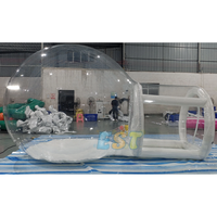 Maison Gonflable Géante Claire Amusante pour Fêtes d'Enfants, Tente Bulle Igloo de Cristal Transparente avec Ballons Gonflables