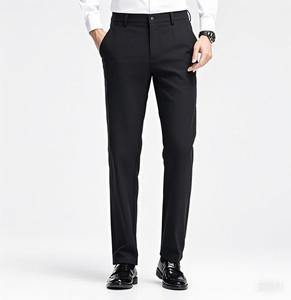 Pantaloni da Completo da Uomo Taglie Forti per Occasioni Formali Vestibilità Slim Resistenti alle Pieghe Traspiranti Stile Americano Pantaloni Eleganti da Lavoro - Product Image 4