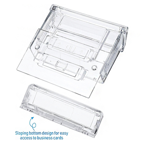 Ngoài trời rõ ràng <span class=keywords><strong>Acrylic</strong></span> chủ thẻ kinh doanh với nắp có bản lề túi duy nhất <span class=keywords><strong>Acrylic</strong></span> hiển thị thẻ kinh doanh hộp cho tường - Product Image 3