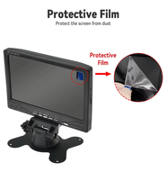 Moniteur de voiture de tableau de bord d'affichage divisé à 4 canaux d'écran de 7 pouces, mini écran d'autocollant LCD haute définition pour véhicule MDVR