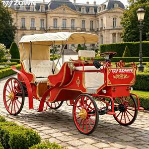 Double <b>Row</b> Sightseeing Elegant Electric Royal Carriage Vehicle Vintage Sightseeing Horse Carriage for Sale - Product Image 1