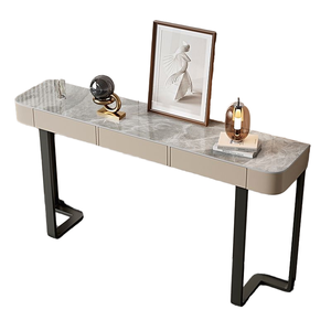 Italian Modern <b>Console</b> <b>Table</b> with Storage and Sintered Stone Top for Living Room Luxury Decor - Product Image 1