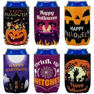 Halloween Party Dive-Themed Cola Cup Sleeve Christmas Pull-<b>Tab</b> Beer <b>Can</b> Sleeve Customizable with Various Designs - Product Image 1