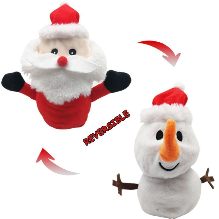 New Arrival Reversible Santa Claus plush toys Christmas snowman flip octopus toy