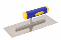 Truelle de finition en acier inoxydable, directement de l'usine, avec poignée en plastique souple pour le plâtrage et le lissage des murs