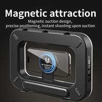 Anneau lumineux LED RVB portable pour vlogging en extérieur avec support stabilisateur et support magnétique pour smartphone