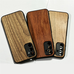 Étui de téléphone portable de luxe en bois de <span class=keywords><strong>noyer</strong></span> véritable, écologique, personnalisé, résistant aux chocs, avec un design de paysage naturel pour A14 A34 A54 5G - Product Image 1