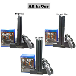 แท่นชาร์จคอนโทรลเลอร์ PS4 แบบคู่ พร้อมพัดลมระบายความร้อนและที่เก็บแผ่นดิสก์ สำหรับคอนโซล PS4 Slim Pro - Product Image 5