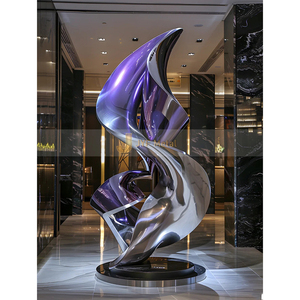 ANW3174 Escultura Art Deco Personalizada de Acero Inoxidable 304, Separador de Ambientes de Metal con Superficie Pulida Lisa - Product Image 3