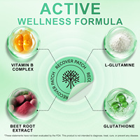 Acentiallabs Patch nutritionnel transdermique personnalisé avec complexe B et L-Glutamine, OEM, pour la récupération énergétique et le bien-être