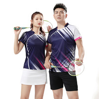 Seragam Tenis Meja, Bola Voli, dan Bulu Tangkis Khusus Pria Wanita, Bahan Bernapas, Termasuk Rok dan Kaos Pendek