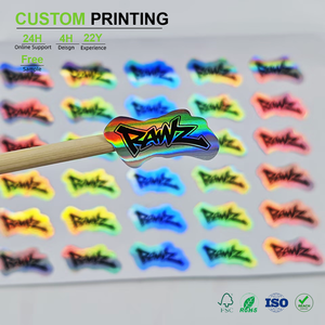 Autocollants PET holographiques arc-en-ciel découpés sur mesure, irréguliers, pour impression de logos <span class=keywords><strong>graffiti</strong></span> streetwear, décalcomanies, étiquettes d'emballage et autres usages. - Product Image 1