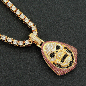Collar con Colgante Geométrico en Forma de Calavera, Diseño Único, Estilo Hiphop, para Hombre, de Aleación, Venta al Por Mayor, Joyería de Moda 2026 - Product Image 1