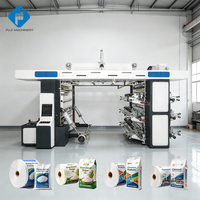 Machine d'impression flexographique empilée économique à 6 couleurs de haute précision pour rouleaux de papier grand format