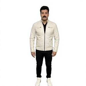 Chaqueta de Cuero Vacuno Beige Original de Alta Calidad para Hombre, OEM, Muy Solicitada, 100% Cuero Vacuno, MOQ Bajo, Tallas Grandes, Chaqueta de Moda de Invierno - Product Image 6