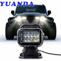 Projecteur LED tout-terrain 12-24V, rotatif à 360°, 50W, pour voiture, camion, travail, recherche, camping en plein air, lampe auxiliaire pour VTT