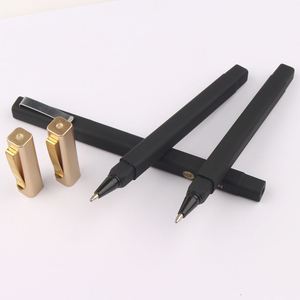 Hot Sale Writing Square Barrel Ballpoint <b>Pen</b> with Personalized Custom Printed Logo Bulk Plastic Black Rubber Hotel Promotional - Product Image 2