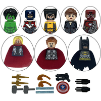Vente flash - Ensemble de blocs de construction de super-héros avec figurines, armes, blocs de construction d'anime, poupées, jouets pour enfants