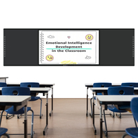 Интерактивная доска EIBOARD OEM ODM K12 для классов, 75 дюймов, Smart Nano, с сенсорным экраном 4K IR, 146 дюймов, выдвижная боковая панель