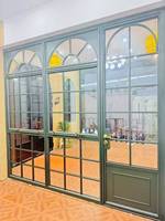 Ventanas con Rejilla Estilo Francés, Marco de Plástico Sellado Moderno, Vidrio Templado, Pantalla Magnética Horizontal Fija, Control de Insectos