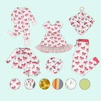 Pyjamas de Noël en gros pour tout-petits, enfants, garçons, bébés filles, vêtements de Noël, pyjamas en bambou, vêtements de nuit assortis pour la famille, vêtements de nuit pour filles