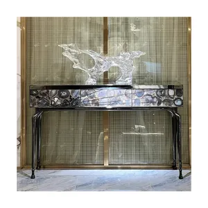 Modern Style Gemstone Amethyst Crystal Agate Stone Decoration Cabinet Home Entrance